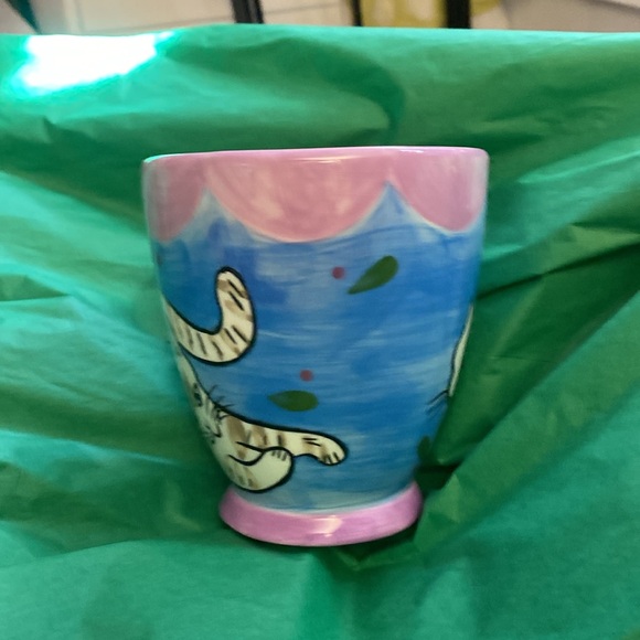 Cat Mug Vintage calico cow cat coffee mug watercolor Groovy Cat - Picture 3 of 7